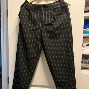 Black Pinstripe women Pants-future collective